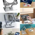 BUĞZ 360 Derece Dönebilen Yükseltilmiş Masaüstü Ayarlanabilir Metal Tablet Standı