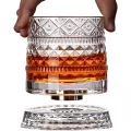 BUĞZ 360 Derece Dönen Bardak - 280 ml - Kristal Cam