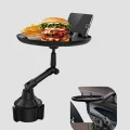 BUĞZ 360° Döner Araç Bardaklık Tepsisi Geniş Yemek Alanlı Telefon Standlı