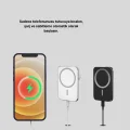 BUĞZ 360° Döner Başlıklı MagSafe Araç Telefon Tutucu 15W Güvenli Kablosuz Şarj