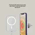 BUĞZ 360° Döner Başlıklı MagSafe Araç Telefon Tutucu 15W Güvenli Kablosuz Şarj