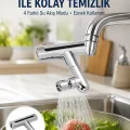 BUĞZ 360° Dönüşlü Su Akışı Başlığı | 4ü 1 Arada Kullanım Yeni Nesil