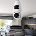 BUĞZ 360° Ev İzleme Wi-Fi Çift Lens Akıllı Ampul Kamera