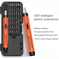 BUĞZ 3.7v Şarjlı Mini Elektrikli Tornavida Seti 500mah Type-c Manyetik Hassas Uçlu Vida Seti 38 Parça