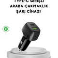 BUĞZ 38W Araç Şarj Cihazı Type-C PD USB Hızlı Şarj Çift Port