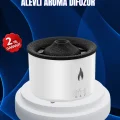 BUĞZ 3D Alev Işıklı Aromaterapi Makinesi – 360 ml Su Kapasiteli Sessiz Difüzör