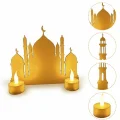 BUĞZ 3D Cami Siluet Dekor 2 Pilli Mum Dahil Ramazan Masa Üstü