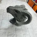 BUĞZ 3D Ejderha Başı Heykeli Koleksiyonluk Dekoratif Figür 22x17 cm