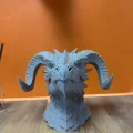 BUĞZ 3D Ejderha Başı Heykeli Koleksiyonluk Dekoratif Figür 22x17 cm - Lisinya