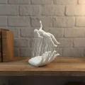 BUĞZ 3D El Formlu İnsan Figürü Beyaz Modern Ev ve Ofis Dekoru
