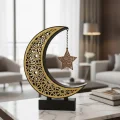 BUĞZ 3D Hilal Yıldız Masa Üstü Dekor 23x23 cm Ramazan Konsept Tasarım