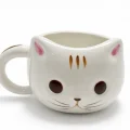 BUĞZ 3D Kedi Tasarımlı Kabartmalı Seramik Kupa Bardak