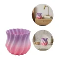 BUĞZ 3D Kıvrımlı Pembe Lila Vazo Modern Dekoratif Şık Ev Aksesuarı