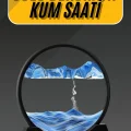 BUĞZ 3D Led Işıklı Kum Saati Gece Lambası Hareketli Sulu Kum Saati Dekoratif