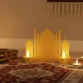 BUĞZ 3D LED Mumlu Cami Dekorasyonu 2 Adet Pilli Mum Hediyeli