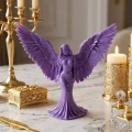 BUĞZ 3D Lila Melek İnsan Biblo Estetik Dekoratif Obje