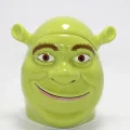 BUĞZ 3d Shrek Tasarımı Kapaklı Kupa Bardak Alk4534
