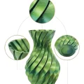 BUĞZ 3D Spiral Yeşil Vazo Modern Tasarım Dekoratif Ev Aksesuarı