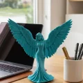 BUĞZ 3D Turkuaz Melek İnsan Biblo  Estetik Dekoratif Obje