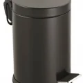 BUĞZ 3lt Siyah Pedallı Metal Çöp Kovası Bx40