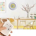  3lü Uzaktan Kumandalı Pilli Yapışkanlı Kablosuz Led Spot Lambalar
