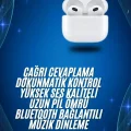 BUĞZ 3.Nesil İOS Android Uyumlu Bluetooth 5.0 Beyaz Çağrı Cevaplama