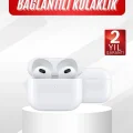 BUĞZ 3.Nesil İOS Android Uyumlu Bluetooth 5.0 Beyaz Çağrı Cevaplama