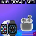 BUĞZ 3.Nesil TWS Bluetooth Kulaklık ve Dokunmatik Ekran Akıllı Saat Sesli Görüşme - BUĞZ