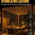 BUĞZ 3x3 Metre Ağ LED ile Bahçenize Sıcak ve Şık Aydınlatma