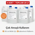 BUĞZ 4 Adet Distile Su 5 Litre Toplam 20 Litre Saflaştırılmış Deiyonize Saf Su Çok Amaçlı Kullanım