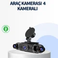 BUĞZ 4 Kameralı Araç İçi Kamera 1080P GPS Takip WiFi Gece Görüşlü