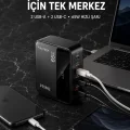BUĞZ 4 Portlu GaN Masaüstü Hızlı Şarj İstasyonu