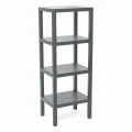 BUĞZ 4 Raflı Gri Modüler Ünite Plastik 38x29x100 Cm Bx40