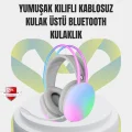  40mm Sürücülü RGB Kablosuz Kulaklık – Oyun ve Müzik için