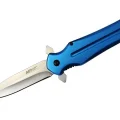 BUĞZ 4224 Mavi Kamp Çakı 21cm- Yarı Otomatik, Kemerlikli