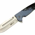 BUĞZ 4281 Mavi Kamp Çakı 21cm - Yarı Otomatik, Kemerlikli, Oluklu