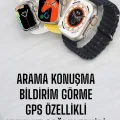 BUĞZ 45 MM Gri Kasa Ultra Akıllı Saat Sesli Görüşme, Sağlık Takibi, Suya Dayanıklı