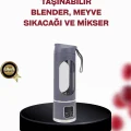 BUĞZ 450 ml Taşınabilir Blender – Tip-C Şarjlı 12 Bıçaklı Meyve Sıkacağı