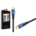 BUĞZ 45W USB-C Lightning Işıklı Şeffaf Kablo Hızlı Şarj, Dayanıklı Tasarım, iPhone ve iPad Uyumlu