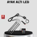 BUĞZ 48 LED Araç İçi RGB Şerit Aydınlatma Müzik Senkron USB Kumandalı Set