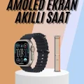  49mm Akıllı Saat Amoled Ekranlı Kadın Erkek Kol Saati Plastik Kordon