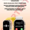 BUĞZ 49mm Gümüş Kasa Kilitli Vidalı Turuncu Silikon Kordon SIM Kartlı GPS Nabız Sensörlü Akıllı Saat