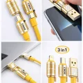 BUĞZ 4in1 Hızlı Şarj Ve Data Kablosu Type-c / Lightning / Micro Usb Pl-8631 Bx40