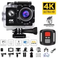 BUĞZ 4K çözünürlüklü su geçirmez aksiyon kamerası kumandalı siyah wireless fotoğraf çekimi