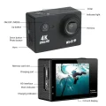 BUĞZ 4K çözünürlüklü su geçirmez aksiyon kamerası kumandalı siyah wireless fotoğraf çekimi