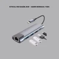  4K HDMI Çıkışlı, Gigabit Ethernetli USB‑C Çoklu Port Hub