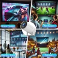 BUĞZ 4K lazer projeksiyon cihazı 1280x720 çözünürlük 3000:1 kontrast beyaz USB HDMI WiFi