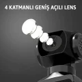 BUĞZ 4k Ultra Hd Aksiyon Kamerası 270° Geniş Açı Döner Klips Su Geçirmez Kılıf Wifi Kamera