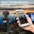 BUĞZ 4k Ultra Hd Aksiyon Kamerası 270° Geniş Açı Döner Klips Su Geçirmez Kılıf Wifi Kamera