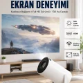BUĞZ 4K Uyumlu 130 İnç Full HD Projeksiyon Cihazı ve Kablosuz Aktarım Özelliği